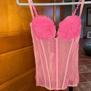 JEAN PAUL GAULTIER LA PERLA COLLABORATION PINK BUSTIER